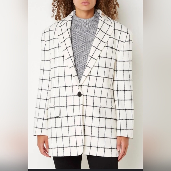 HUGO BOSS Women's Windowpane Check Blazer Size 10 NEW - Picture 3 of 8